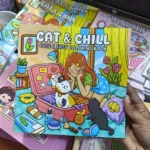 Cat & chill colouring book