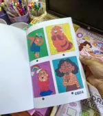 كتاب تلوين بالارقام البنت الدب 23 رسمة - Image 5
